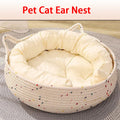 Four Seasons Woven Cat Bed with Removable Cushion-My Little Pet