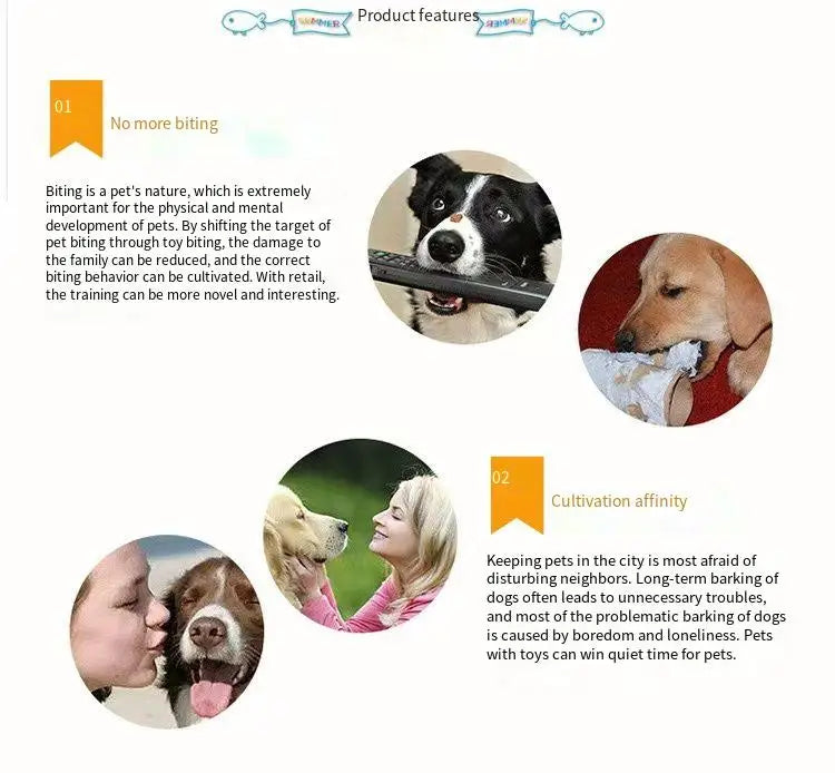 Durable Cotton Rope Dog Chew Toy with Molar Knot Design-My Little Pet