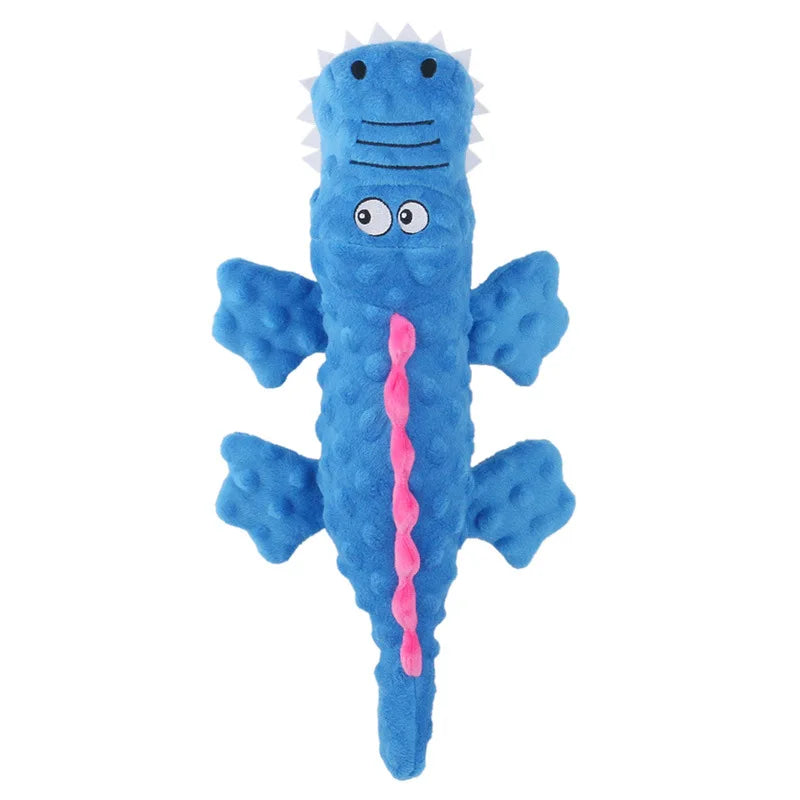Durable Plush Crocodile Dog Toy with Squeaker-My Little Pet