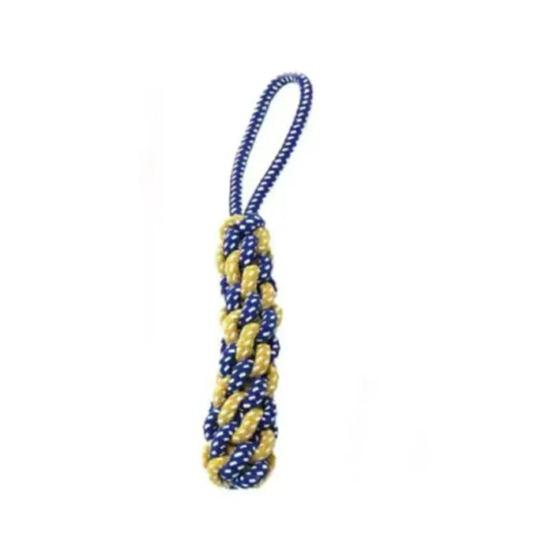 Durable Cotton Rope Dog Chew Toy with Molar Knot Design-My Little Pet