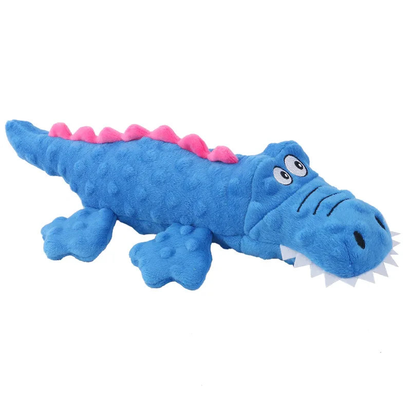 Durable Plush Crocodile Dog Toy with Squeaker-My Little Pet