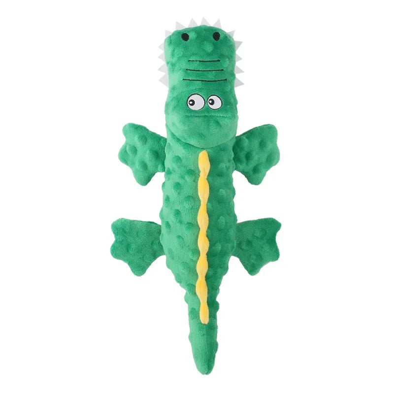 Durable Plush Crocodile Dog Toy with Squeaker-My Little Pet