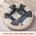 Four Seasons Woven Cat Bed with Removable Cushion-My Little Pet