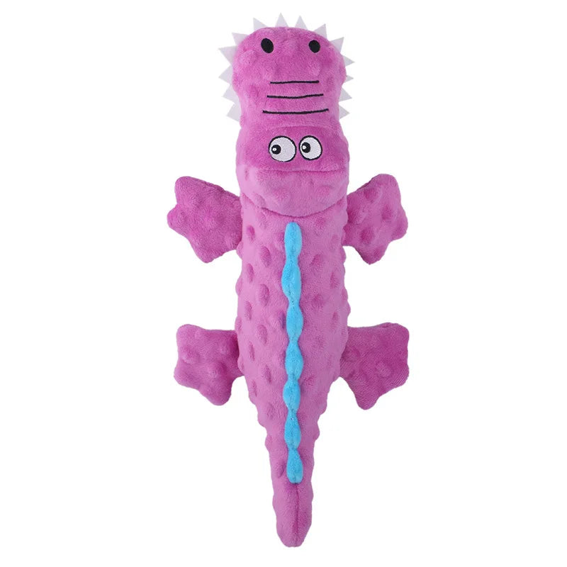 Durable Plush Crocodile Dog Toy with Squeaker-My Little Pet