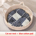 Four Seasons Woven Cat Bed with Removable Cushion-My Little Pet