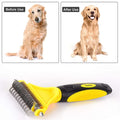 Dual-Sided Pet Grooming Brush for Dogs and Cats - Stainless Steel Undercoat Rake for Dematting and Detangling-My Little Pet