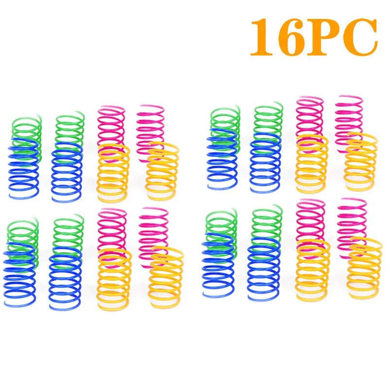 Colorful Plastic Spiral Spring Cat Toys - Interactive Bouncing Pet Play Accessories-My Little Pet