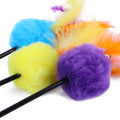 5 Cat Teaser Wand Set – Interactive Feather Toys with Bells-My Little Pet
