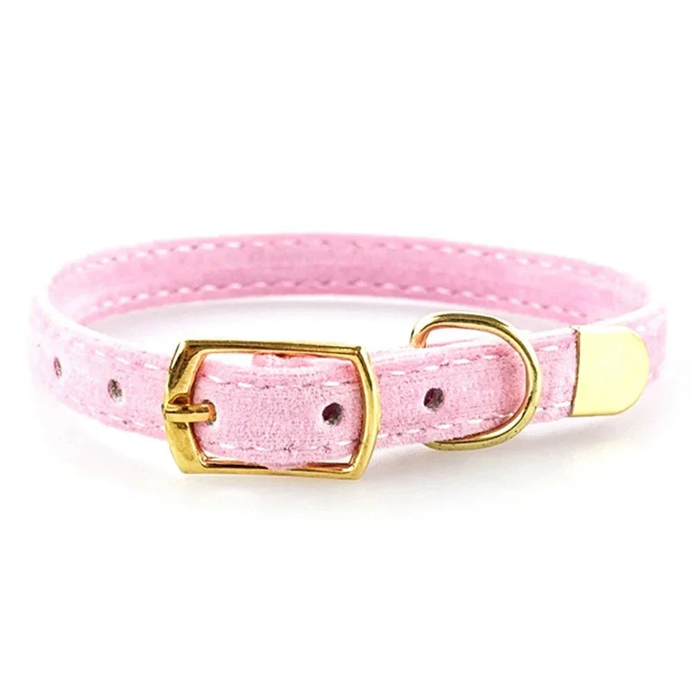 Elegant Velvet Cat Collar with Bell-My Little Pet