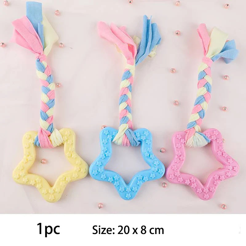 Durable Chew Toys for Small Dogs - TPR Knot, Bite Resistant for Teeth Cleaning and Training-My Little Pet