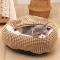Cozy Round Pet Bed with Soft Fleece Lining-My Little Pet