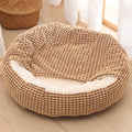 Cozy Round Pet Bed with Soft Fleece Lining-My Little Pet