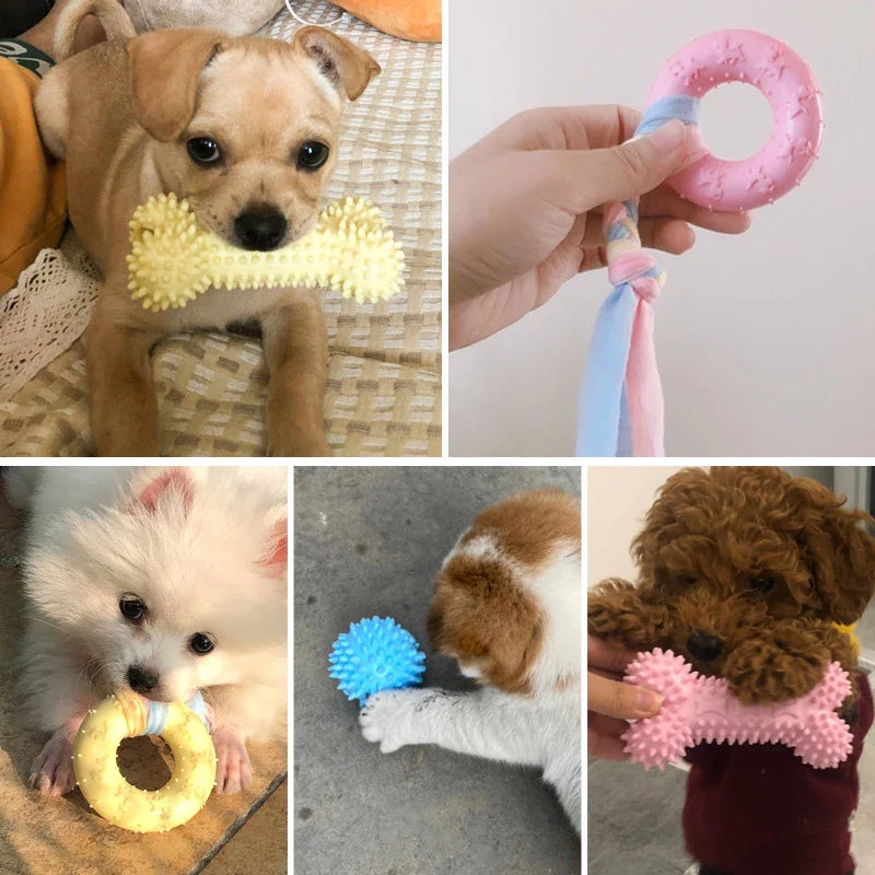 Durable Chew Toys for Small Dogs - TPR Knot, Bite Resistant for Teeth Cleaning and Training-My Little Pet