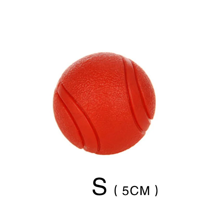 Durable Rubber Dog Ball - Bite-Resistant Toy for Puppies and Adult Dogs, Red, Available in Multiple Sizes-My Little Pet