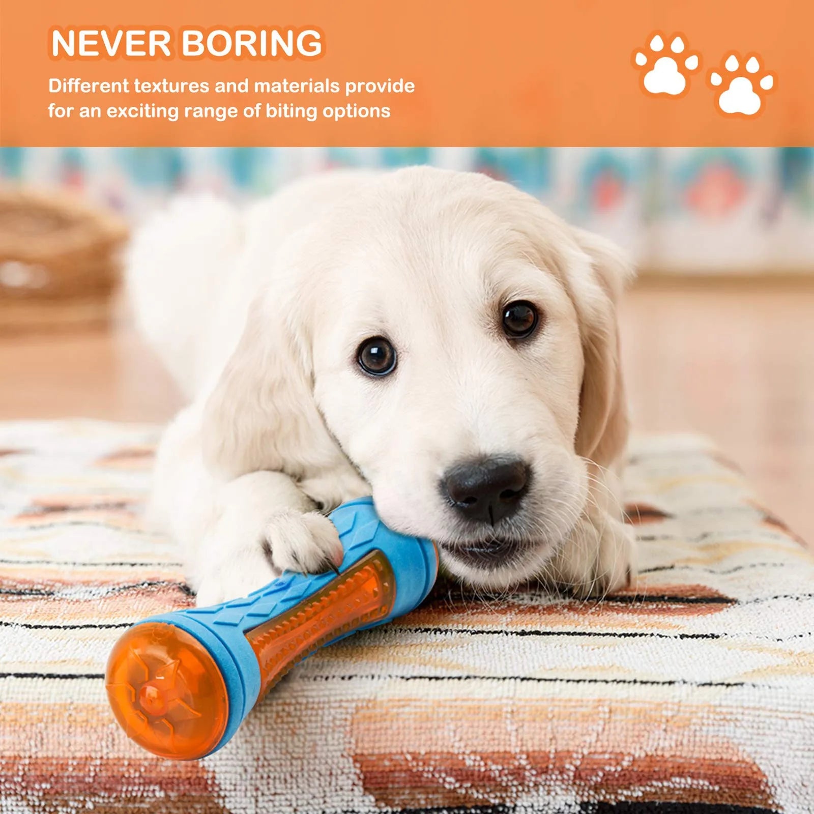 Durable Rubber Dog Chew Toys - Squeaky, Bite Resistant for Large Dogs-My Little Pet