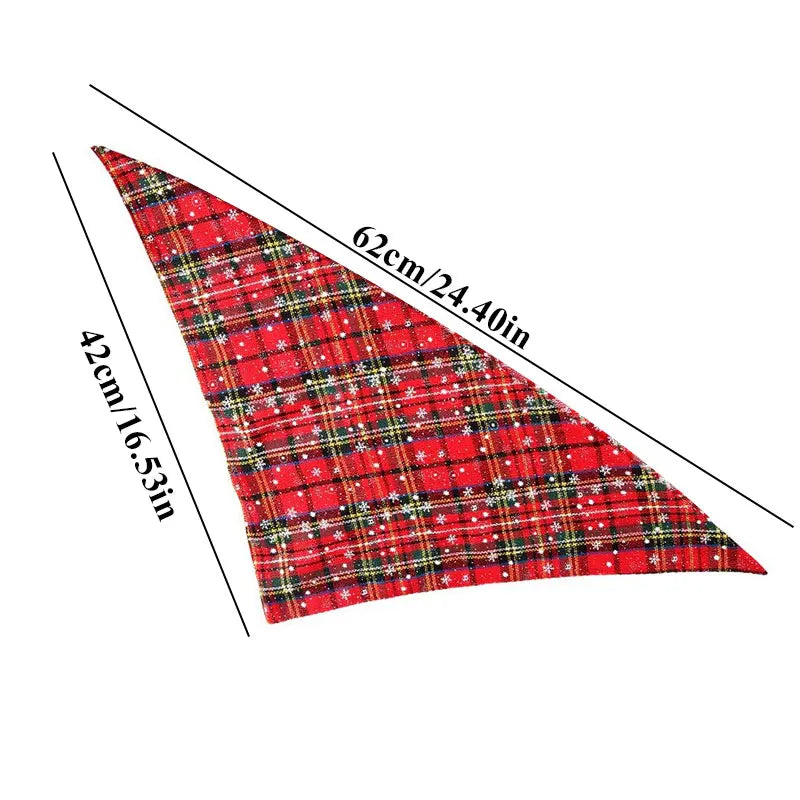 Christmas Snowflake Cotton Bandana for Large Dogs-My Little Pet