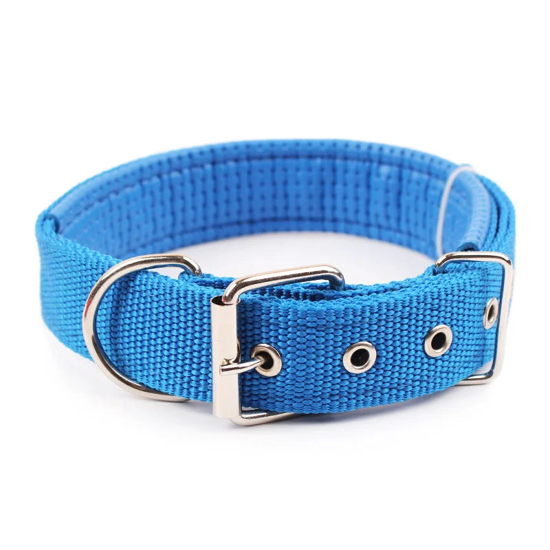 Solid Nylon Dog Collar - Adjustable Collar for Small, Medium, and Large Dogs (Teddy, Keji, Pitbull, Bulldog, Beagle) - My Little Pet