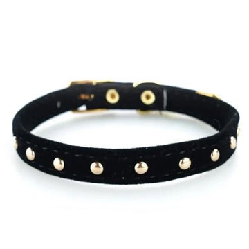 Elegant Velvet Cat Collar with Bell-My Little Pet