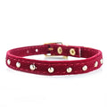 Elegant Velvet Cat Collar with Bell-My Little Pet