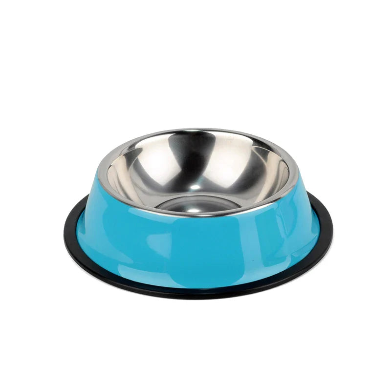 Multi-Colored, Stainless Steel Pet Bowls for Cats and Dogs-My Little Pet