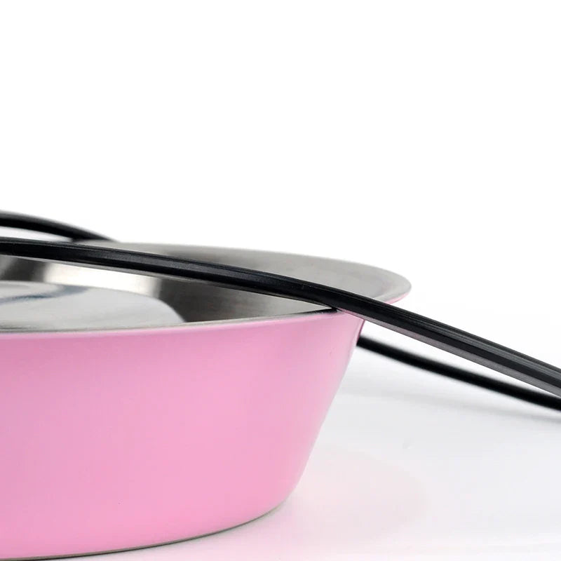 Multi-Colored, Stainless Steel Pet Bowls for Cats and Dogs-My Little Pet