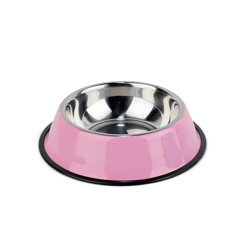 Multi-Colored, Stainless Steel Pet Bowls for Cats and Dogs-My Little Pet