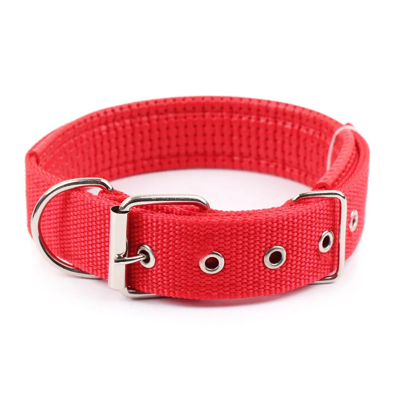 Solid Nylon Dog Collar - Adjustable Collar for Small, Medium, and Large Dogs (Teddy, Keji, Pitbull, Bulldog, Beagle) - My Little Pet