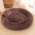 Cozy Round Pet Bed with Soft Fleece Lining-My Little Pet