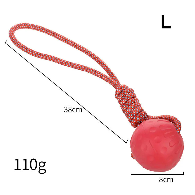 Durable Rubber Dog Ball - Bite-Resistant Toy for Puppies and Adult Dogs, Red, Available in Multiple Sizes-My Little Pet