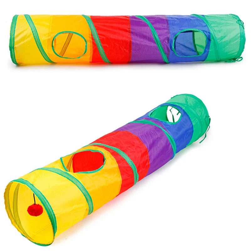Collapsible Cat Tunnel - Interactive Pet Play Tube for Cats, Puppies, and Small Animals-My Little Pet