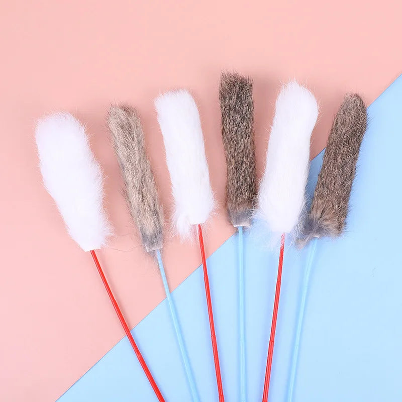 5 Cat Teaser Wand Set – Interactive Feather Toys with Bells-My Little Pet