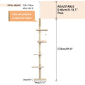 Floor-to-Ceiling Cat Tree - 228-274cm Tall Cat Climbing Tower-My Little Pet