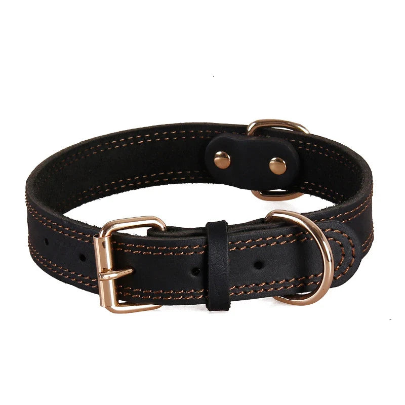 Benepaw Premium Leather Dog Collar for Medium and Large Dogs-My Little Pet