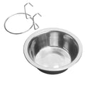 Stainless Steel Pet Bowl with Cage Hook for Dogs, Cats, and Birds-My Little Pet