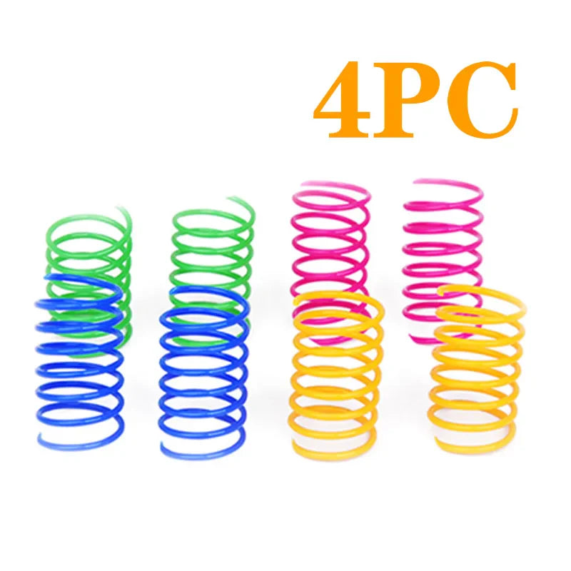 Colorful Plastic Spiral Spring Cat Toys - Interactive Bouncing Pet Play Accessories-My Little Pet