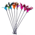 5 Cat Teaser Wand Set – Interactive Feather Toys with Bells-My Little Pet