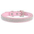Elegant Rhinestone Leather Pet Collar-My Little Pet