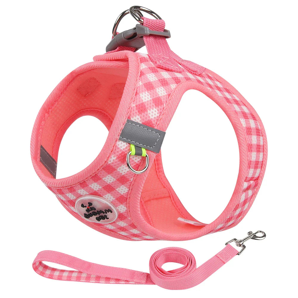 Comfortable Reflective Pet Harness and Leash Set for Small to Medium Dogs and Cats-My Little Pet