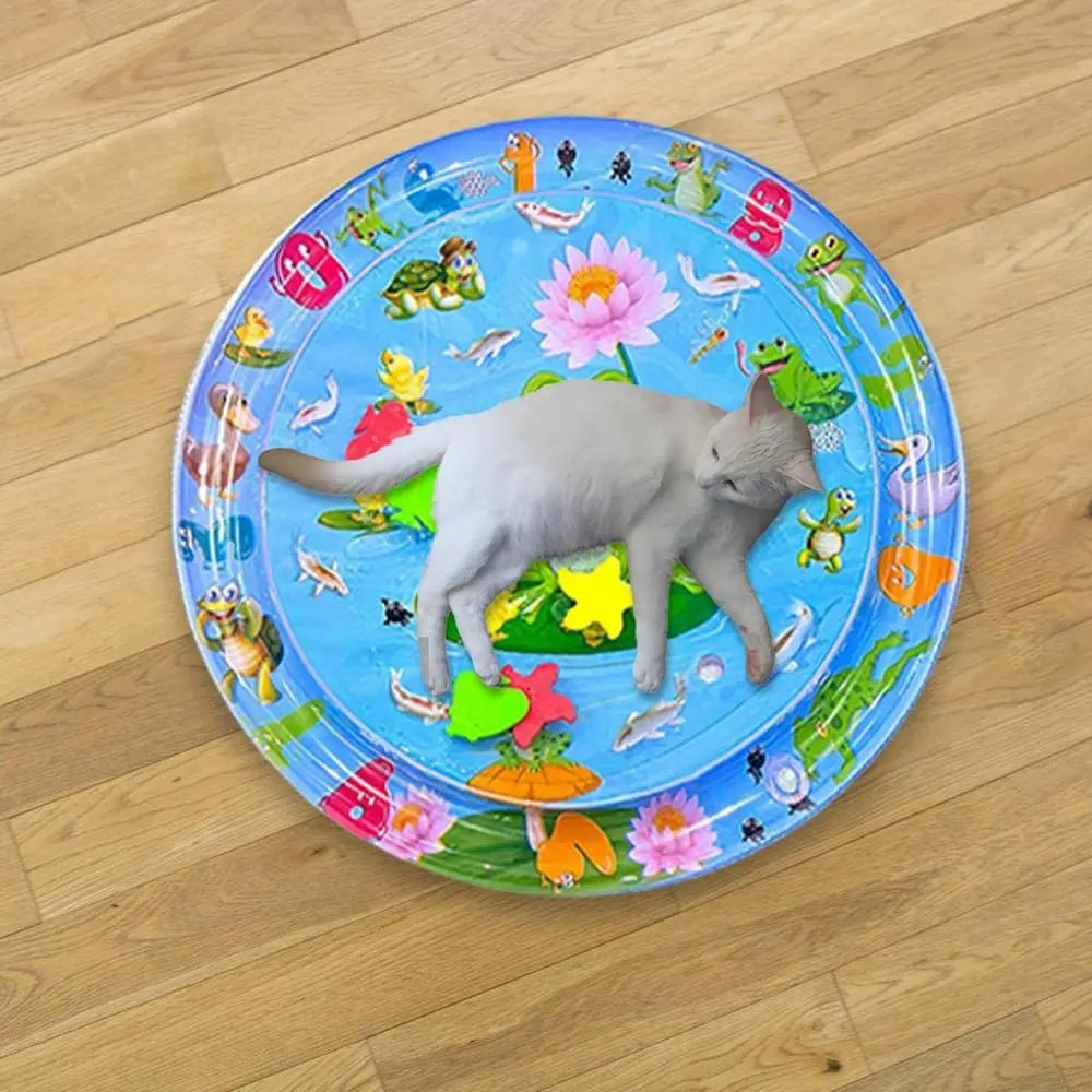 Cat Sensory Water Play Mat - Cooling and Interactive Pet Toy-My Little Pet