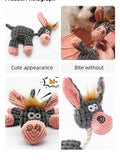 Durable Donkey-Shaped Dog Toy with Squeaker for Dental Health and Interactive Play-My Little Pet