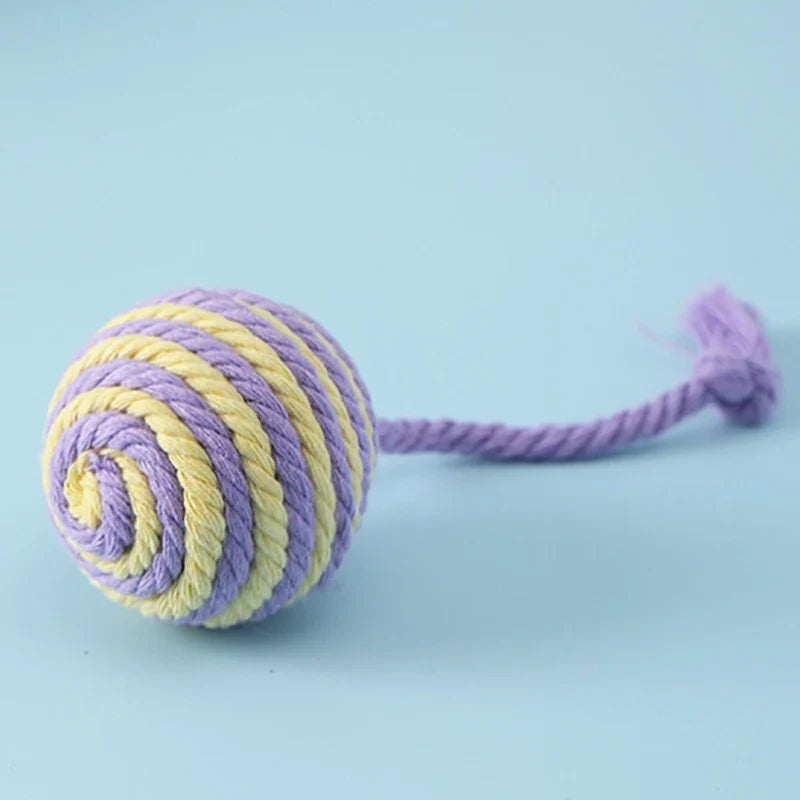 Colorful Cotton Rope Ball Toy for Cats and Dogs-My Little Pet