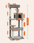 5-Level Cat Tree Tower with Hammock and Perch-My Little Pet