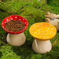 Ceramic Mushroom Cat Bowl - Creative Pet Feeder-My Little Pet