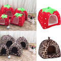 Strawberry-Shaped Cozy Pet Bed for Small Dogs and Cats-My Little Pet