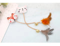 Catnip-Infused Animal-Shaped Cat Toy with Feather and Bell-My Little Pet
