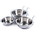 Stainless Steel Pet Bowl with Cage Hook for Dogs, Cats, and Birds-My Little Pet