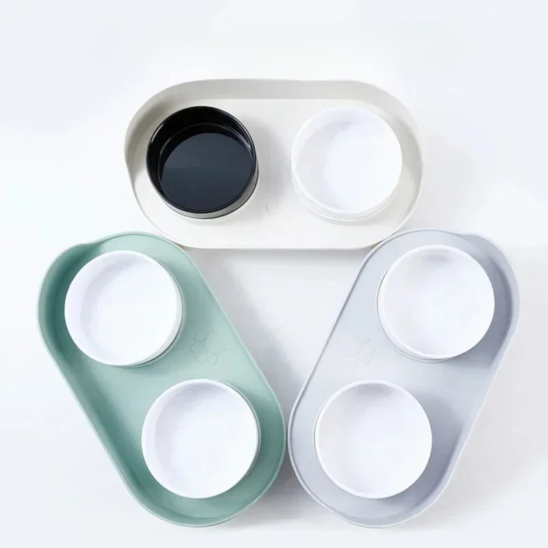 Elevated Double Pet Feeder Bowls – Adjustable Height Feeding Station for Cats and Dogs-My Little Pet