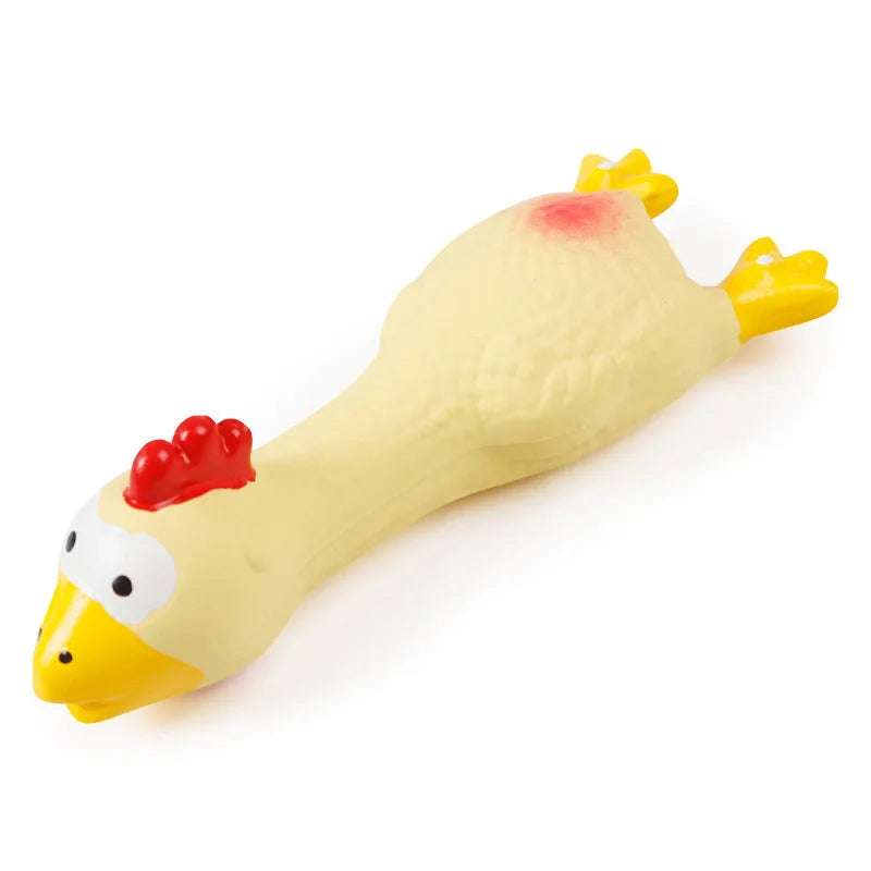 Colorful Latex Squeaky Chicken Toy for Dogs-My Little Pet