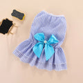 Chic Striped Butterfly Summer Dress for Pets-My Little Pet