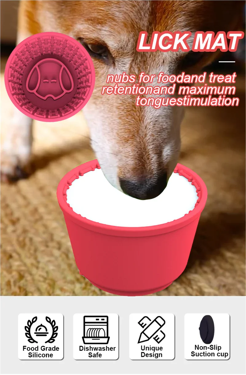 Silicone Slow Feeder for Pets - Anti-Choke Licking Pad for Cats and Dogs-My Little Pet